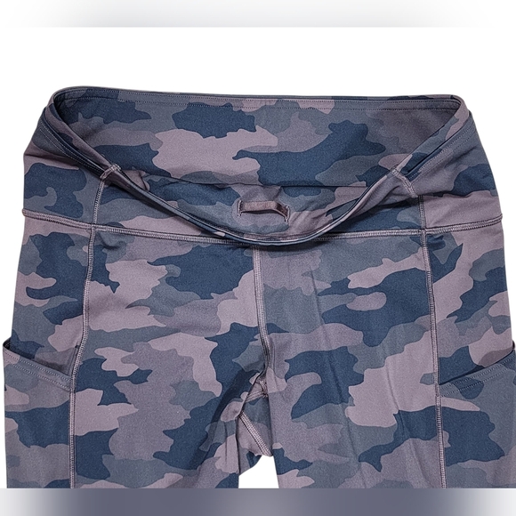 Lululemon Fast & Free Heritage 365 Brown Earth Camo Tight Womens Size 10 - Picture 8 of 13